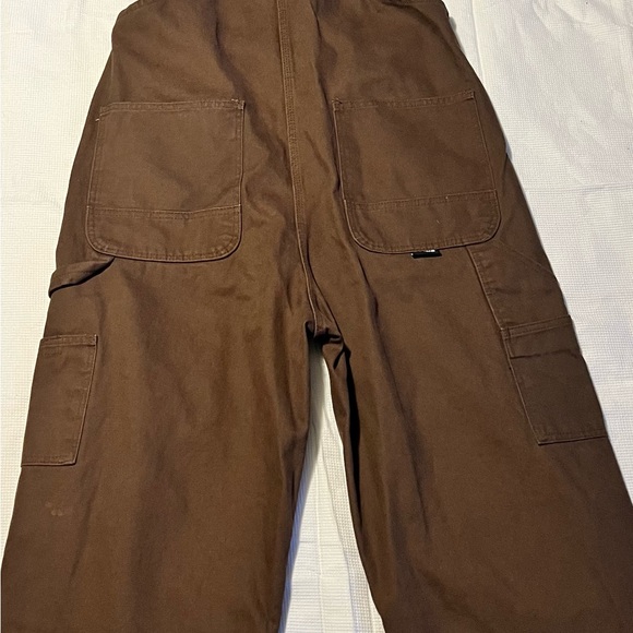 Men's Brown Cargo Overalls with Adjustable Straps 34x32 - Picture 5 of 16